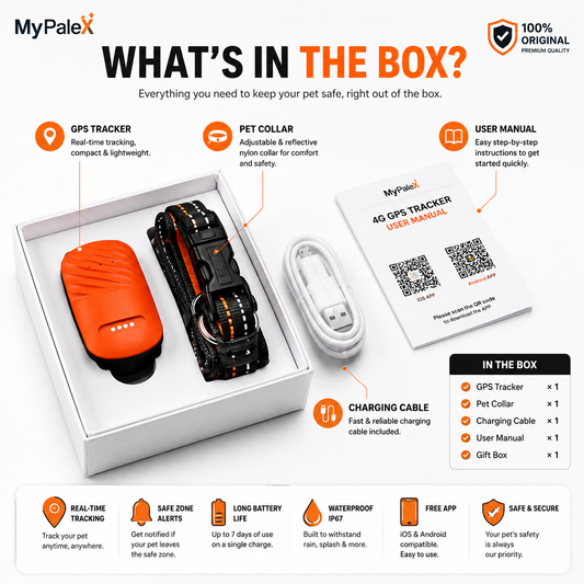 PalexTrack Pro — Smart GPS Pet Tracker for Dogs & Cats