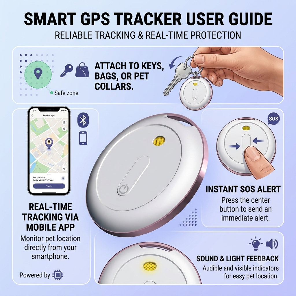 MyPalex™ Smart Pet Tracker – Bluetooth Anti-Loss GPS Locator