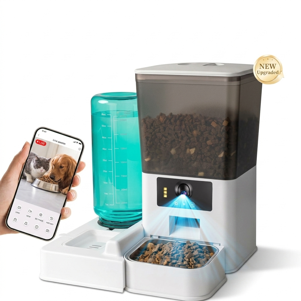 PalexFeed Pro™ — Smart Automatic Pet Feeder with App & Camera