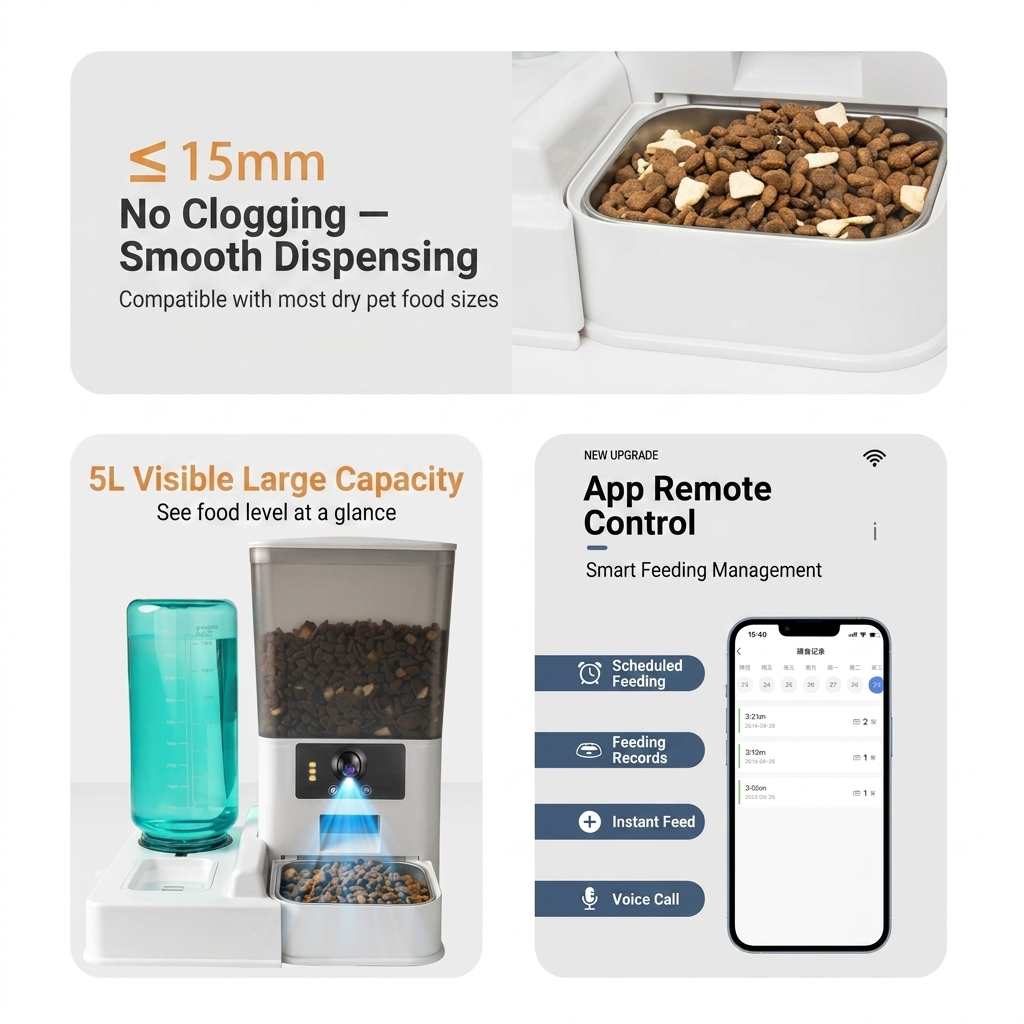 PalexFeed Pro™ — Smart Automatic Pet Feeder with App & Camera