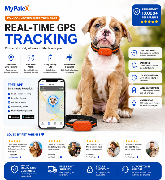 PalexTrack Pro — Smart GPS Pet Tracker for Dogs & Cats
