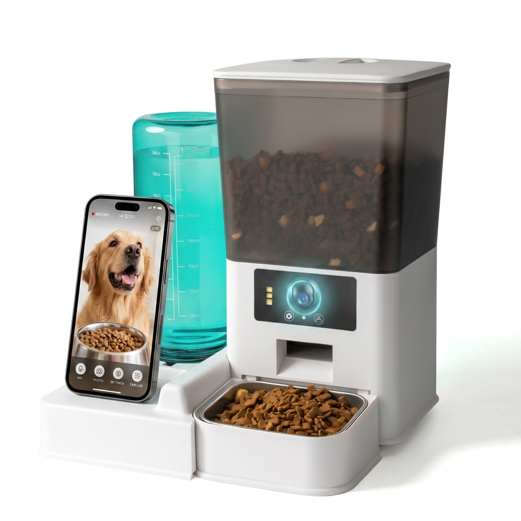PalexFeed Pro™ — Smart Automatic Pet Feeder with App & Camera
