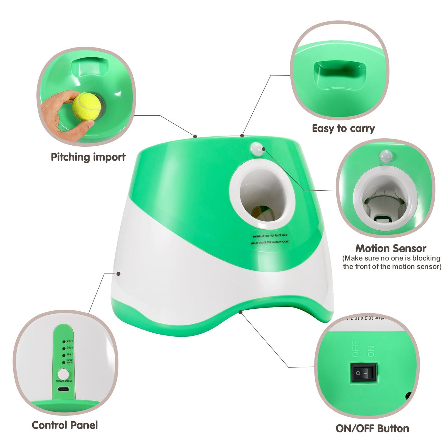 PalexThrow Pro — Smart Automatic Dog Ball Launcher for Endless Fetch Play